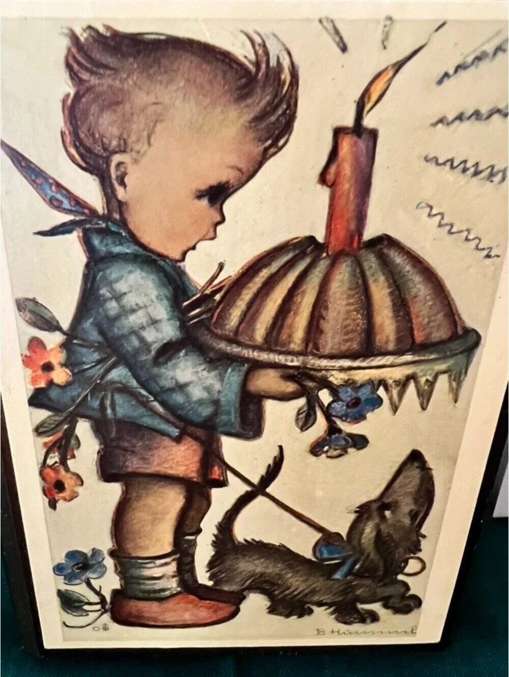 Vintage B. Hummel Wall Plaques Set of 2 Storybook Cottagecore Decor